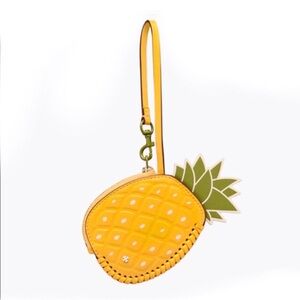 Tory Burch Pineapple Coin Pouch Wristlet Keyring Bag Charm